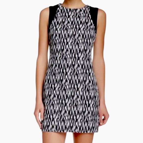 Trina Turk Dress Womens Size 4 Black White Mini Sheath Sleeveless Classic Chic - Picture 1 of 12